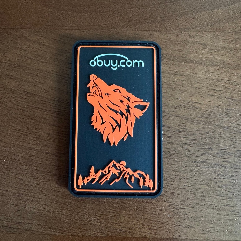 Obuy Howling Wolf Tactical PVC Morale Patch Orange Black Hook and Loop 2.5"x 1.5